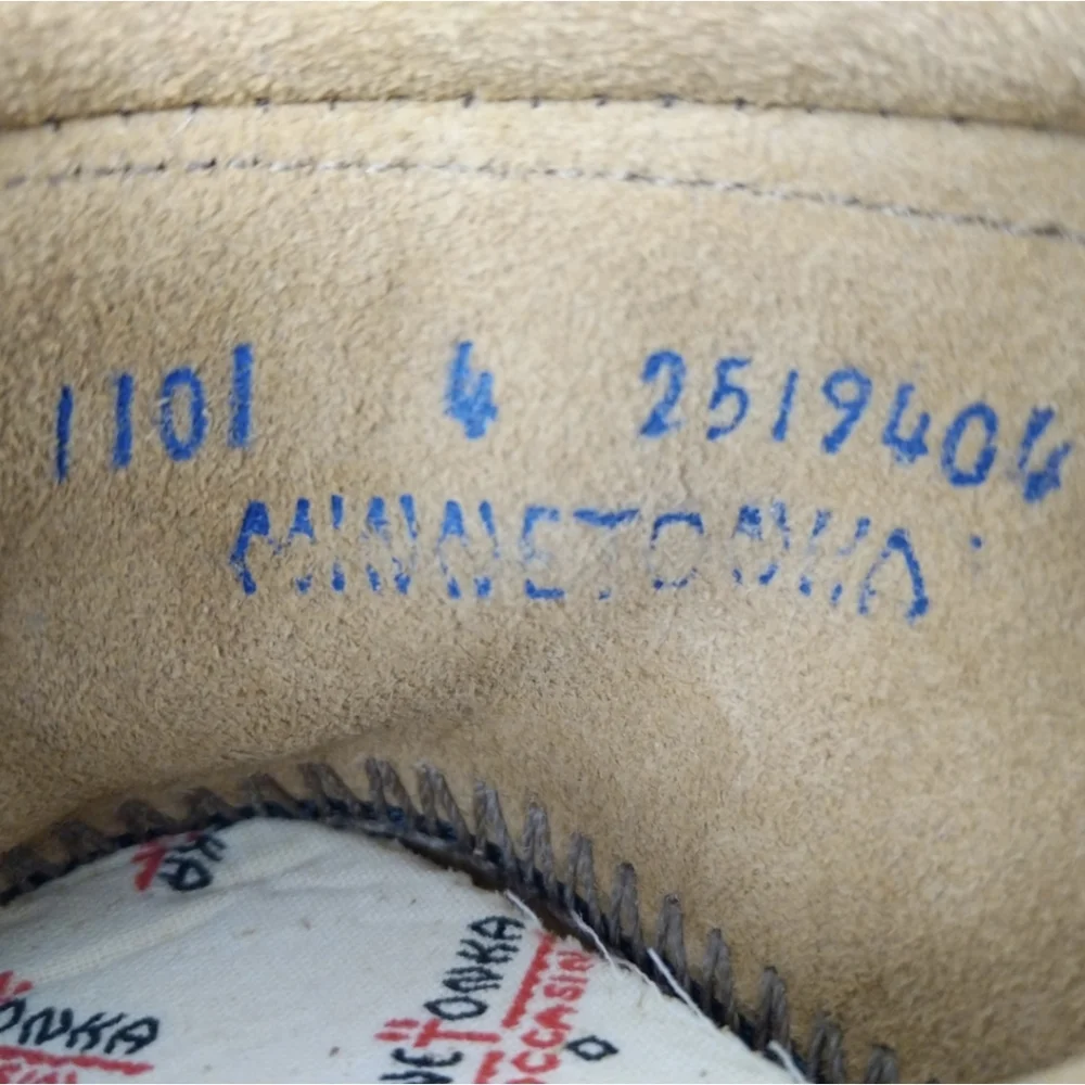 Minnetonka Moccasins Child's Suede & Woven Fabric Moccasins Vintage 12-18 months